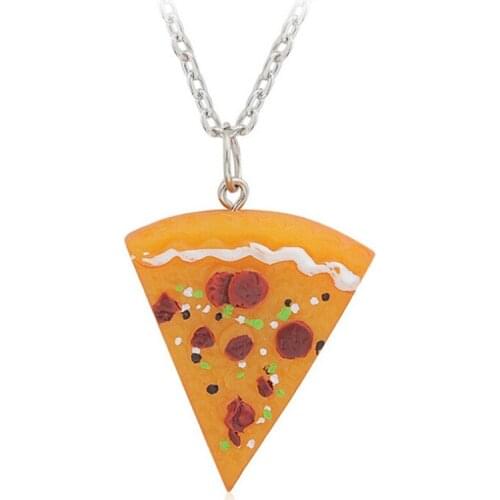 Pizza Pendant Necklaces for Men Women Family Friendship Jewelry Gift