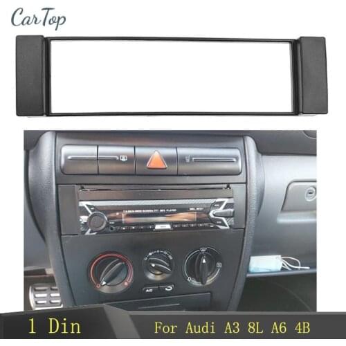 Fascia 1 Din Frame for Audi A3 8L A6 4B Seat Toledo Leon Fiat Scudo Stereo Facia Plate Dash CD Trim Kit 1 DIN Radio Cover