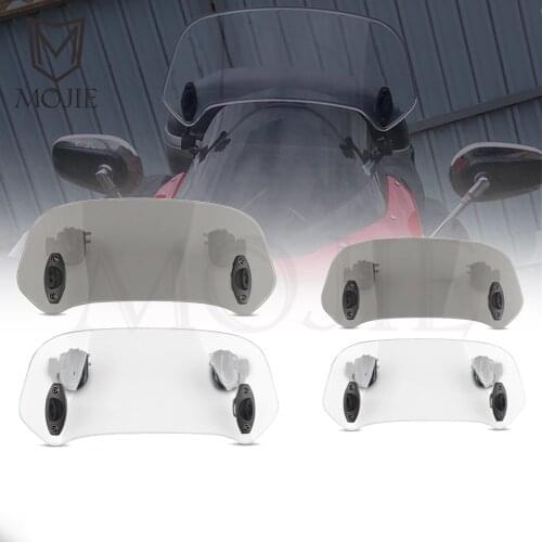 Motorcycle Adjustable Windshield Extension Spoiler Windscreen Air Deflector For MOTO GUZZI MV AGUSTA Bajaj CFMOTO Gilera sym