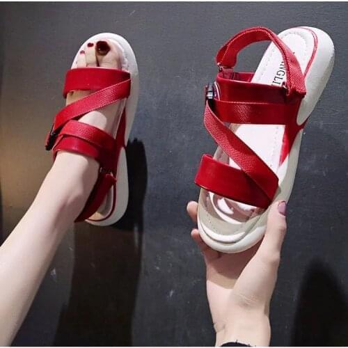 Wedges Gladiator Sandals Shoes Woman Platform Ankel Strap Flats Comfortable Beach Shoes Sandals Open Toe Sandals#s