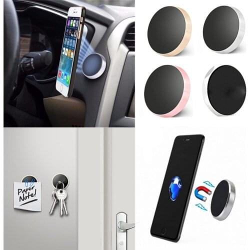 Universal Magnetic Car Phone Holder Aluminum Alloy Magnetic Plate Silicone Sucker Mount Hot Sale