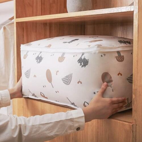 PEVA printed quilt storage bag moistureproof moving quilt storage bag quilt clothes luggage bag household supplies package bag