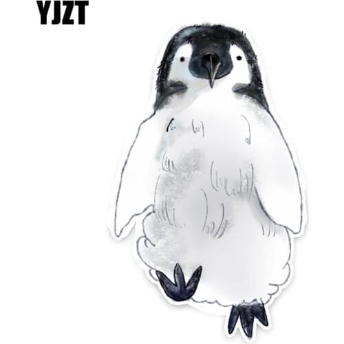 YJZT 16CM*9.8CM Originality Animal Penguin Car Sticker Decal PVC Graphical C29-0531