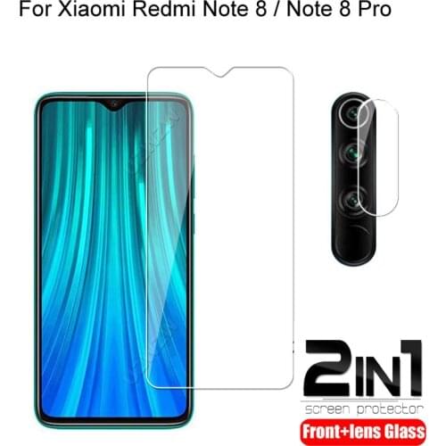 2 in 1 For Xiaomi Redmi Note 8 Pro / Note 8 Camera Lens Film & Screen Protector Guard Protective HD Tempered Glass