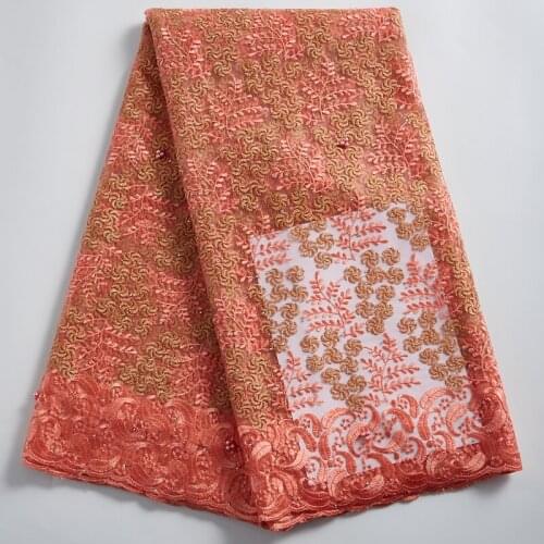 Zhenguiru Red High Quality African Lace 2021 Milk Silk Fabric French Lace Tulle Nigerian Lace White For Women Wedding DressA2325