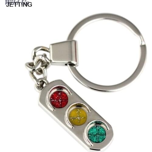 1Pcs Traffic Light Key Rings Red And Green Lights Keychain Car Key Chain Gifts for Male Womens Car Styling Decoration