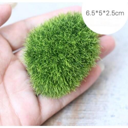 1pcs new garden decoration artificial mini green moss stone home ornaments simulation moss stone styling desktop decoration