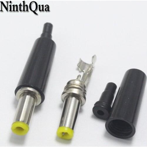 1pcs New Black 5.5*2.5mm DC Power Plug with Tail ABS 5.5mm x 2.5mm Male Plugs Connector DIY Repair Jack Audio Adapter