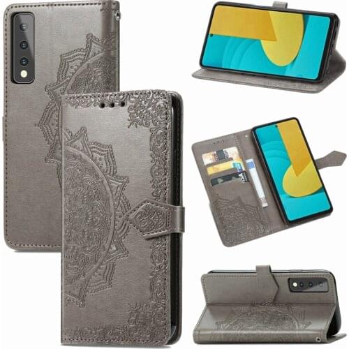 10Pcs PU Leather Wallet Flip Phone Cover TPU Mandala Pattern Case for LG Stylo 7 5G Style3 L-41A K52 K53 K92 K42 K71 Velvet 5G