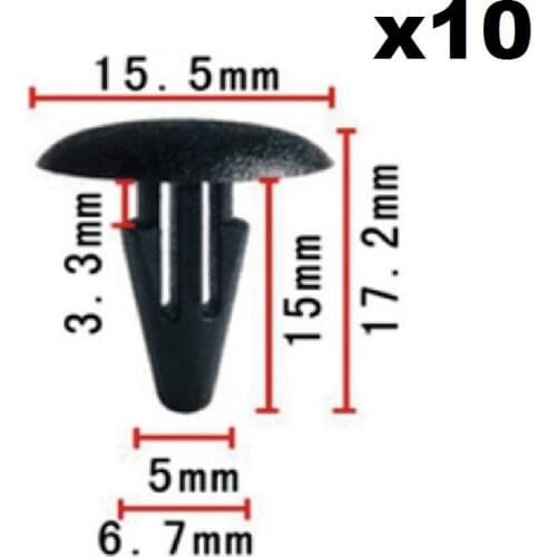 10pcs OEM For Honda Retainer Clip / Seal strip fixed Buckle Nylon