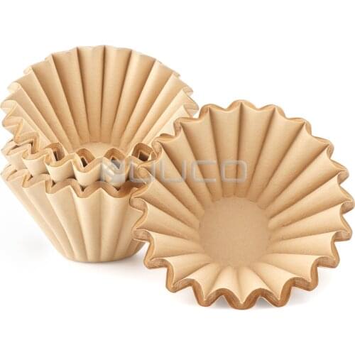 100pcs Disposable Coffee Filter Papers Wooden Hand Drip Paper Unbleached Coffee Filter Strainer Bag Coffee Maker Accessories