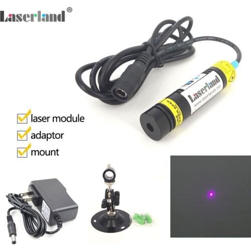 1668 405nm 20mW Foucsable Blue Violet Laser Laser Diode Dot Module + adapter + mount