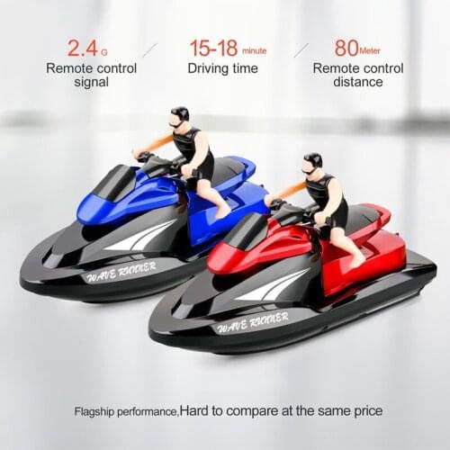 2.4G Remote Control Motorboat Water Speedboat Yacht Airship RC Boat Waterproof Electric Childrens Toy Boat Kids Christmas Gifts