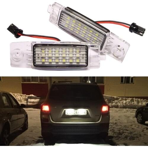 2Pcs LED Number License Plate Light Lamp for TOYOTA Hiace S.B.V/Highlander/RAV4/Land Cruiser 200/For Lexus RX300/For Scion XB