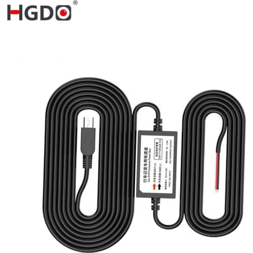 HGDO 24H Parking Monitor Buck line For Car Dvrs Parking Wire 12V To 5V 2.5A MINI MICRO USB Port Plug For Car Video Recorder