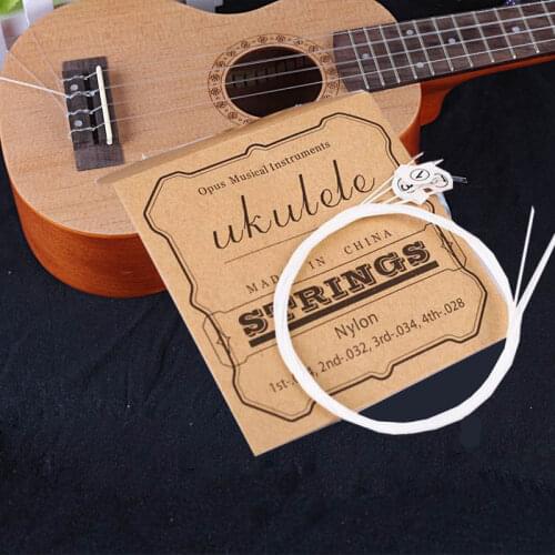 4 Pcs/set Ukulele Strings Replacement Part For 21 Inch 23 Inch 26 Inch Stringed Instrument Ukulele Nylon Strings