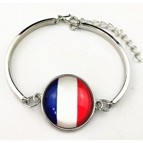 1pc France,United States,Brazil,Portugal,Germany,Italy,England,Spain,Algerian,turkey,Nigeria flag Bangle women men bracelets
