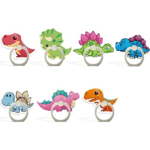 8 Styles Cute Dinosaur Appearance Phone Holder Ring Mobile Phone Stand Cookies Finger Phone Ring Holder Support Celular