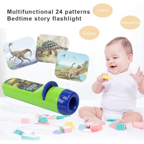 Childrens Projector Flashlight Fairy Tale Book Childrens Lighting Toys Dinosaur Animal Ocean World Project