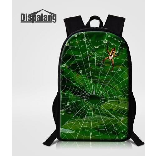 Dispalang Boys Fashion Rucksack Spider Printing School Backpack For Children Mochilas Escolar Mens Daily Bagpacks Pack Bookbags