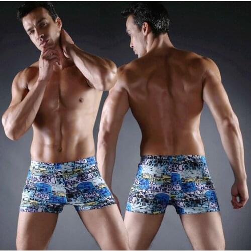 Men Swimwear Male Swim Shorts Hot Sale Plus Size Vintage Stripe Swimming Short for Men Elasitc Drawstring Sexy Man Swimwear