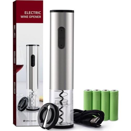 Electric Wine Opener Automatic Wine Bottle Opener Corkscrew USB Wine Opener with Foil Cutter Rechargeable Battery