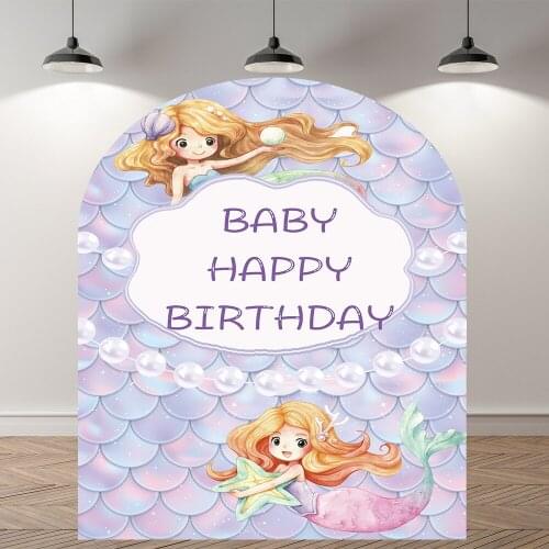 Neoback Under The Sea Photography Backdrop Princess Fish Scale Mermaid Theme Portrait Photographic Background Photo Studio