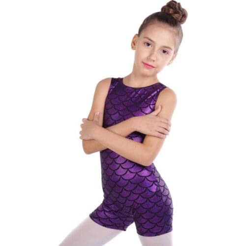 Girls Gymnastics suit sleeveless trousers radium color matching body suit ballet gymnastics dance dance practice clothes child