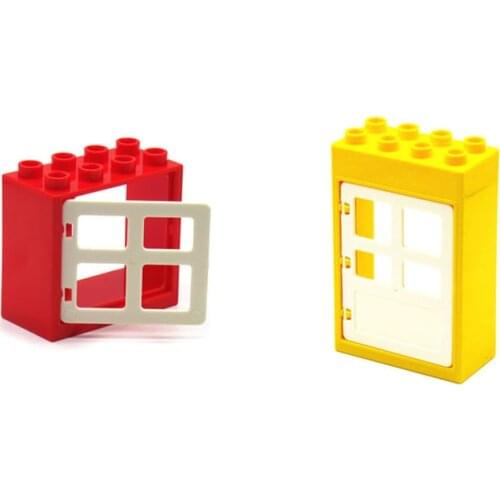 3pcs Large particle building blocks door and window accessories Assemble building blocks Compatible with multi-brand blocks DIY