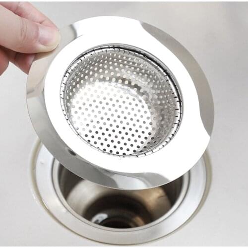 Stainless Steel Bath Hair Catcher Stopper Shower Drain Hole Filter Trap Kitchen Metal Sink Strainer Floor Drain Sink Accessories