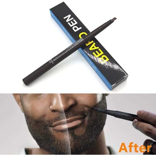 Men Fashion Beard Makeup Enhancer Waterproof Moustache Coloring Beard Filler Tools Anti Hair Loss Facial Whiskers Styling Pen