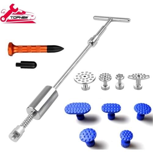 Car Dent Repair Puller Kit Puller Slide Hammer T-Bar Tool Dent Removal Pulling Tabs for Car Auto Body Hail Damage Remover
