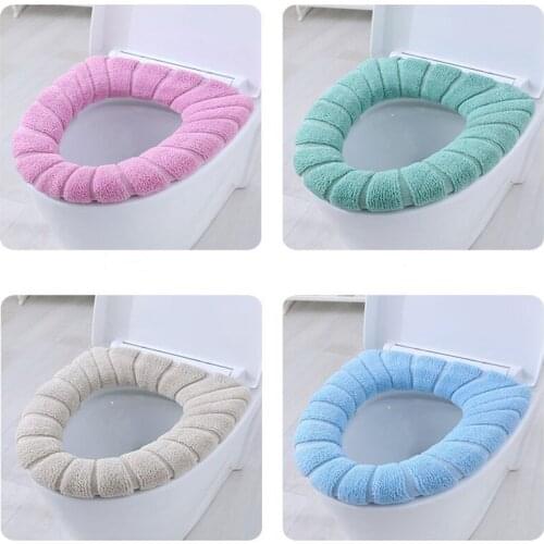 New in 2021 Toilet seat cushion O-shaped toilet large toilet cushion cover household thickened elastic toilet gasket