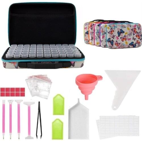 New Diamond Painting Accessories Carry Case Container Storage Box 30/60/120 Bottles diamant painting Hand Bag Tools