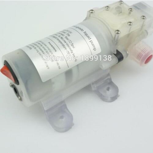 12V 70W self priming dc diaphragm water pump food grade Automatic pressure switch control for wine , milk , drinking water