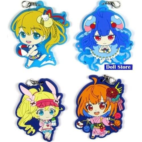 ShironekoNewProject white cat project Original Japanese anime figure rubber mobile phone charms keychain strap D206