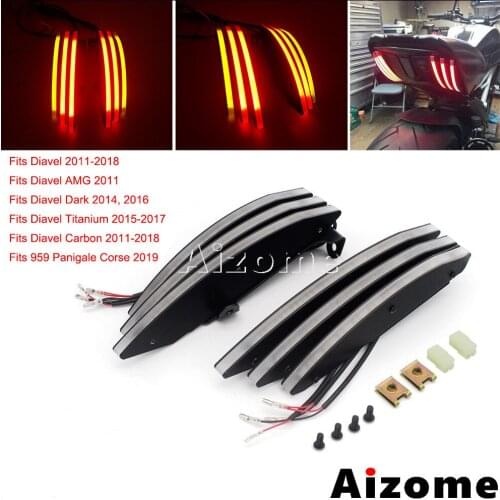 Motorcycle Turn Signals Brake Lamp LED Tail Light Assembly For Ducati Diavel 959 Panigale Corse 2011-2019 Stop Indicators Light