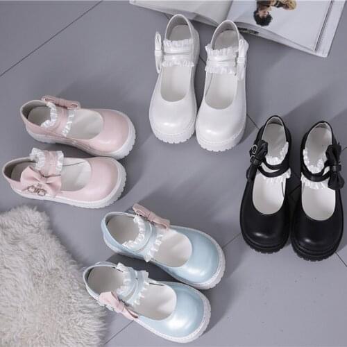Lolita shoes sweet princess daily japanese Soft sister Lolita Japanese thick bottom cute sweet lace princess comfortable loli