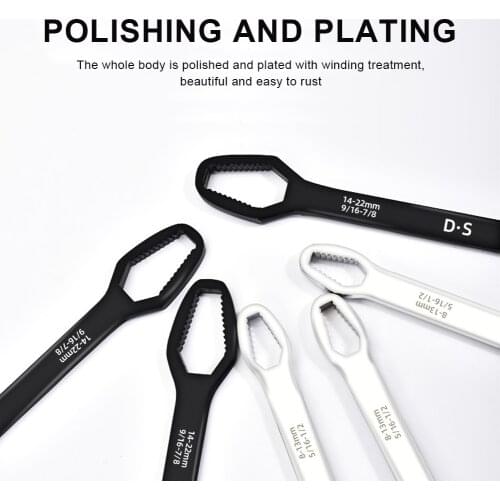 Universal Torx Wrench Double-head Self-tightening Adjustable Wrench 8-22mm Board Both Ends Shaped Multi-purpose Multi-function
