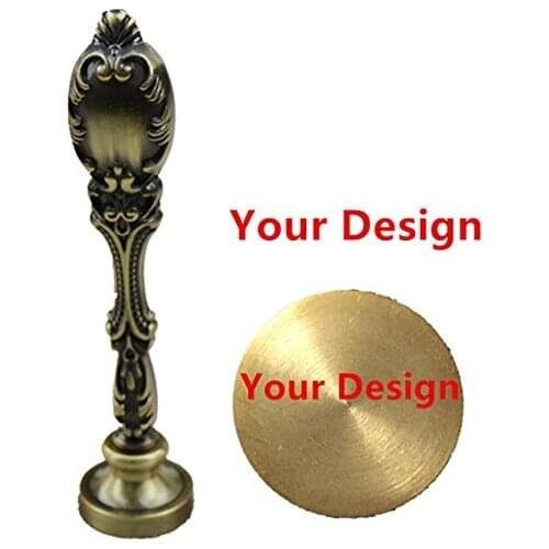 Vintage personalized picture logo Picture Logo Wedding Invitation Art Wax Seal Sealing Stamp Sticks Spoon Gift Box Set Kit