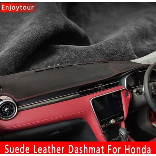 Suede Leather Dashmat Dashboard Cover Dash Mat Carpet for Honda Accord Civic Fit Jazz Crv Vezel Hr-v City Odyssey Jade ELYSION