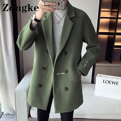 Мужские двубортные пальто Zongke China At AliExpress
