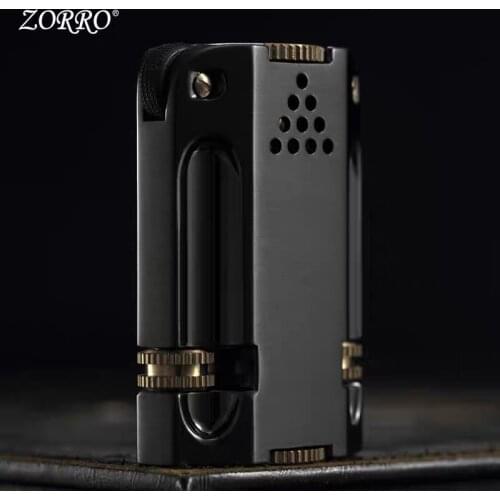 Zorro kerosene lighter wind proof double wheel TURBO TORCH FIRE creative personality Vintage lighter cigarettes tool 130g
