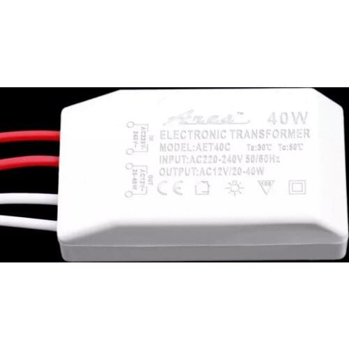 1pc 40W 12V Halogen LED Lamp Electronic Transformer Power Supply Driver Adapter Worldwide/xj