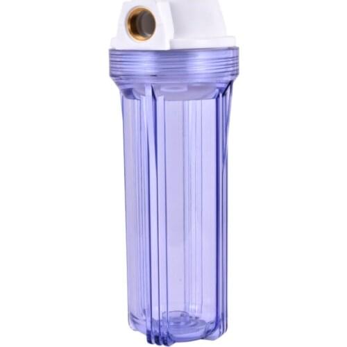 10 inch transparent filter housing 4 points/6 points/1 inch copper port household single-stage front water purifier