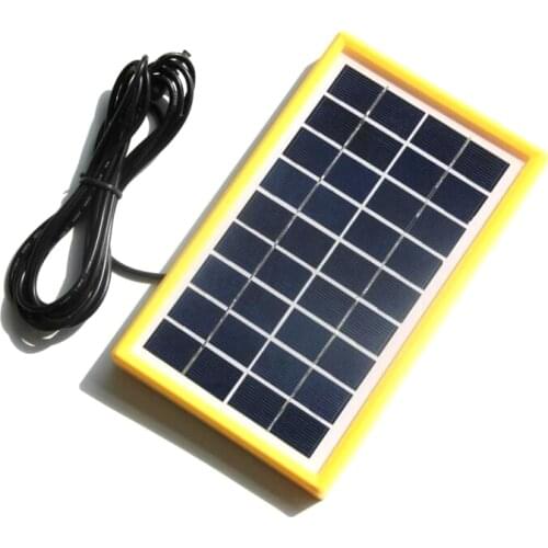 3W 9V Mini Solar Cell Polycrystalline Solar Panel DIY Panel Solar Power Battery Charger+DC 5521 Cable 3M Free Shipping