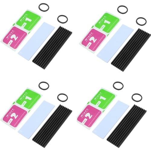 M.2 2280 SSD Heat Sink Aluminum Heat Dissipation Radiator with Cooling Silicon Thermal Pad M.2 2280 PCI-E Thermal Gasket 4 Sets