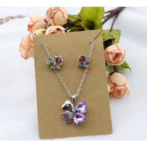 500pcs/lot Brown Jewelry Necklace Cards Earrings Display Packaging Card 6x9cm Kraft Paper Card Jewelry Tags Can Custom Logo