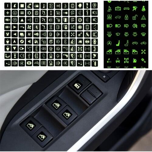 Car Luminous Sticker Multi-function Button Sticker for AUDI S line A4 A3 A6 C5 Q7 Q5 A1 A5 80 TT A8 Q3 A7 R8 RS B6 B7 B8 S3 S4