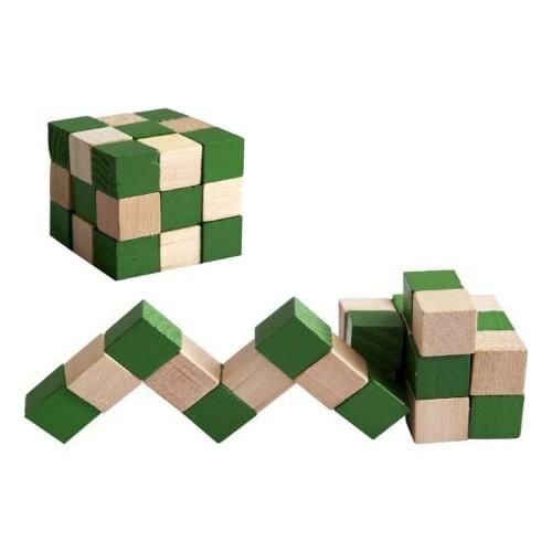 Snake Cube Wooden Puzzle